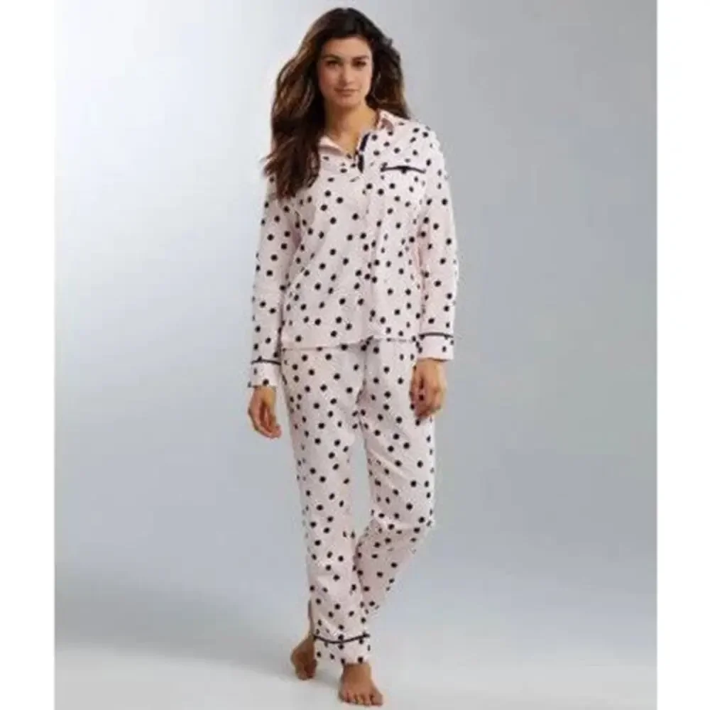 1015 Kate Spade Pink Polka Dot Pajama Set
